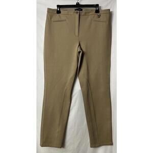 NWT Talbots Dalton Womens‎ Beige Stretch Skinny Pants Slacks Trousers Size 12